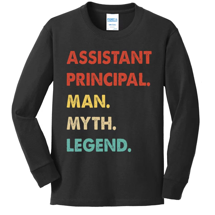 Assistant Principal Man Myth Legend Kids Long Sleeve Shirt