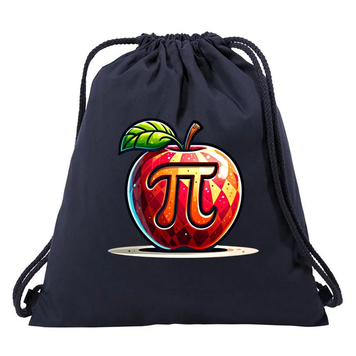 Apple Pi Math Lover Teacher Nerd Geek Funny Pi Day Gift Drawstring Bag