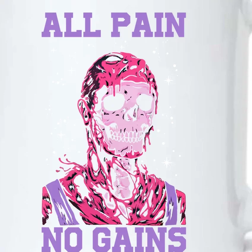 All Pain No Gains Gift Black Color Changing Mug