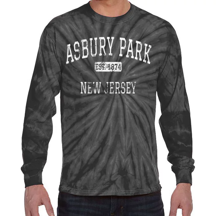 Asbury Park New Jersey Nj Vintage Tie-Dye Long Sleeve Shirt