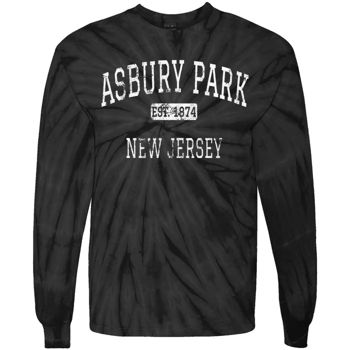 Asbury Park New Jersey Nj Vintage Tie-Dye Long Sleeve Shirt