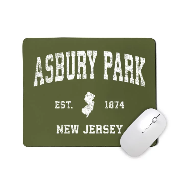 Asbury Park New Jersey Nj Vintage Sports Mousepad