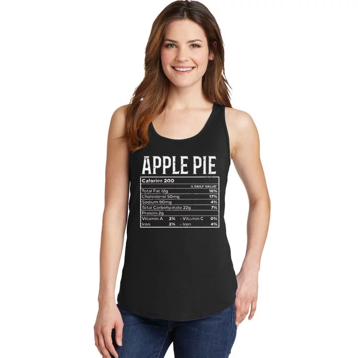 Apple Pie Nutrition Facts Food Matching Family Thanksgiving Ladies Essential Tank