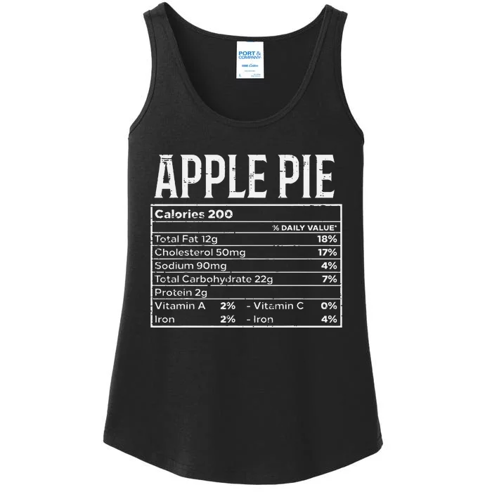 Apple Pie Nutrition Facts Food Matching Family Thanksgiving Ladies Essential Tank