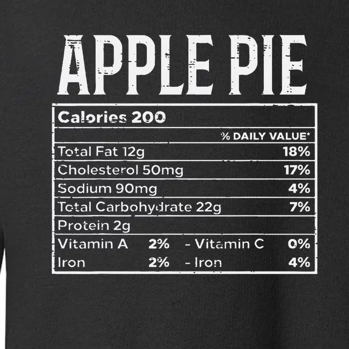 Apple Pie Nutrition Facts Food Matching Family Thanksgiving Toddler Sweatshirt