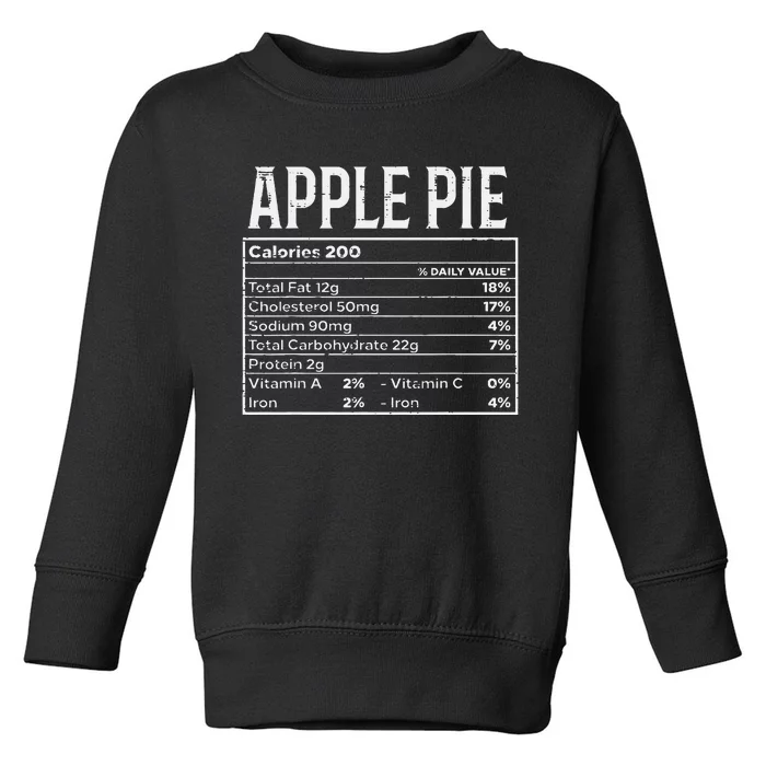 Apple Pie Nutrition Facts Food Matching Family Thanksgiving Toddler Sweatshirt