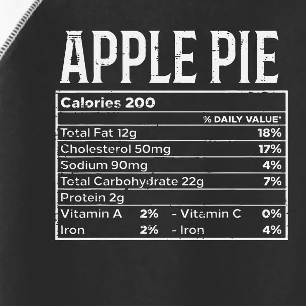 Apple Pie Nutrition Facts Food Matching Family Thanksgiving Toddler Fine Jersey T-Shirt