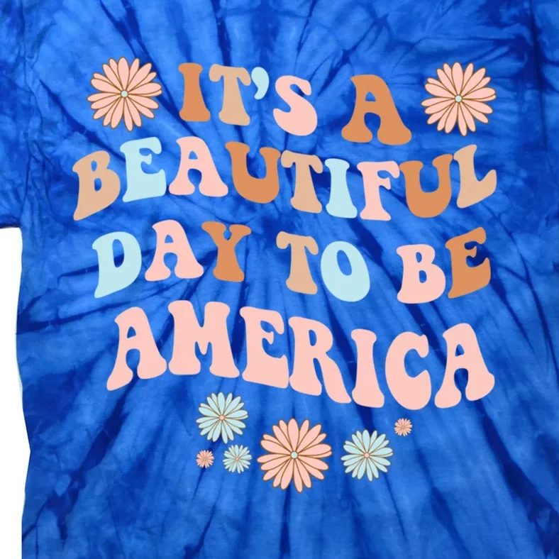 America Personalized Name Beautiful Day America Birthday Gift Tie-Dye T-Shirt