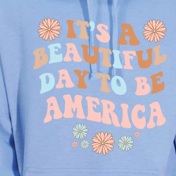 America Personalized Name Beautiful Day America Birthday Gift Unisex Surf Hoodie