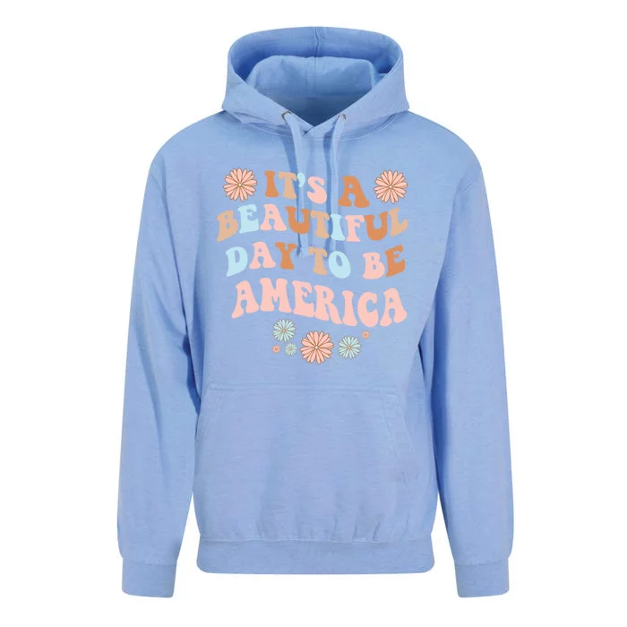 America Personalized Name Beautiful Day America Birthday Gift Unisex Surf Hoodie