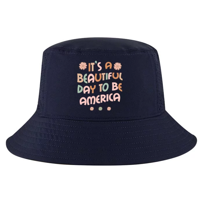 America Personalized Name Its A Beautiful Day To Be America Gift Cool Comfort Performance Bucket Hat