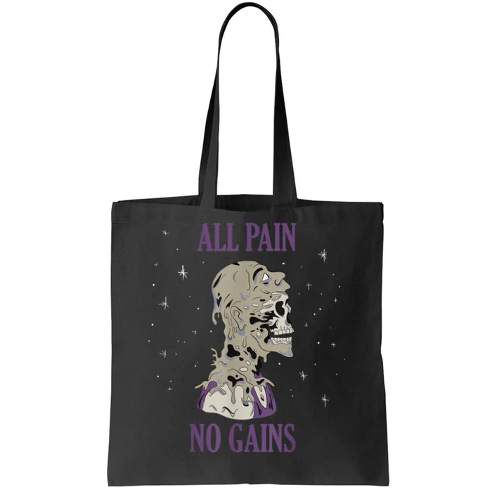 All Pain No Gains Weightlifting Gym Training Powerlifting Tote Bag