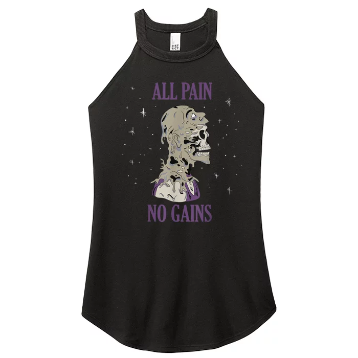 All Pain No Gains Weightlifting Gym Training Powerlifting Women’s Perfect Tri Rocker Tank