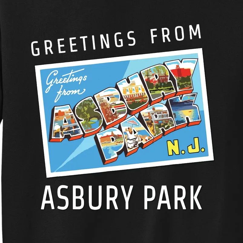 Asbury Park New Jersey Nj Travel Souvenir Gift Postcard Tall Sweatshirt