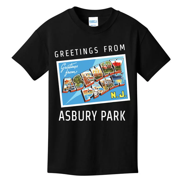 Asbury Park New Jersey Nj Travel Souvenir Gift Postcard Kids T-Shirt