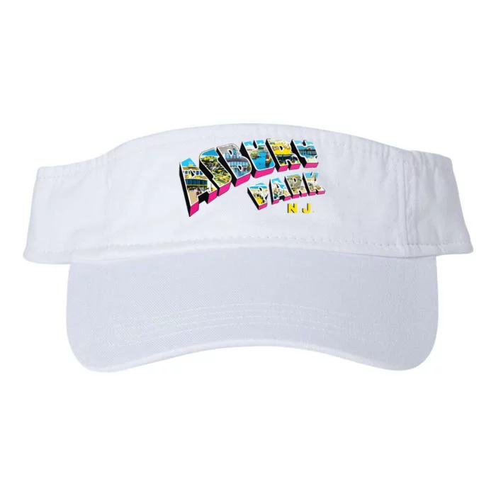 Asbury Park Nj Retro New Jersey Souvenir Valucap Bio-Washed Visor