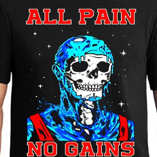 All Pain No Gains Fitness Weightlifting Bodybuilding Gym Great Gift Pajama Set