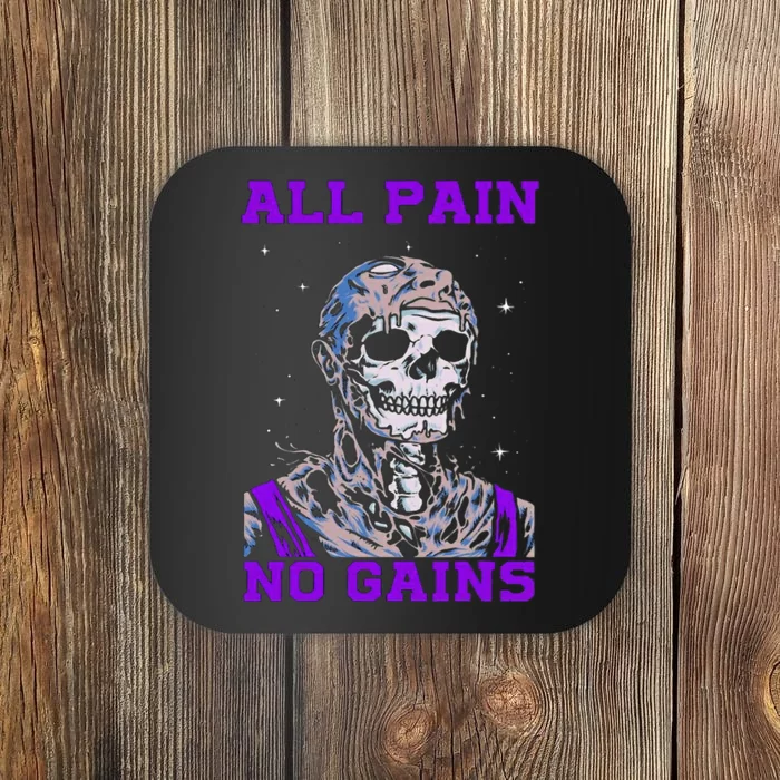 All Pain No Gains Fitness Weightlifting Bodybuilding Gym Coaster