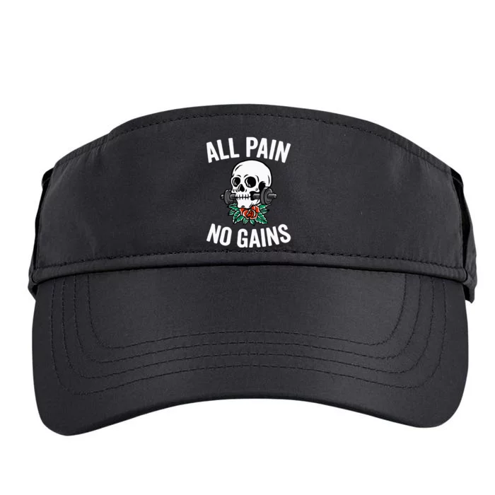 All Pain No Gains Funny Gym Fitness Workout Bodybuilding Adult Drive Performance Visor