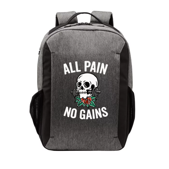 All Pain No Gains Gym Fitness Workout Bodybuilding Vector Backpack