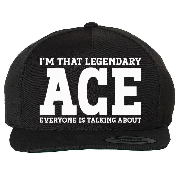 Ace Personal Name Funny Ace Wool Snapback Cap