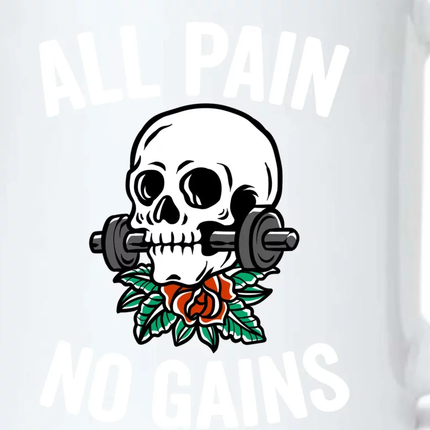 All Pain No Gains Funny Gym Fitness Workout Bodybuilding Gift Black Color Changing Mug