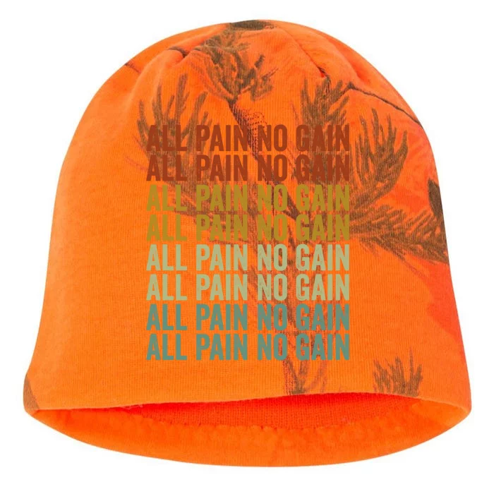 All Pain No Gain Training Powerlifting Gym Fitness Exercise Gift Kati - Camo Knit Beanie