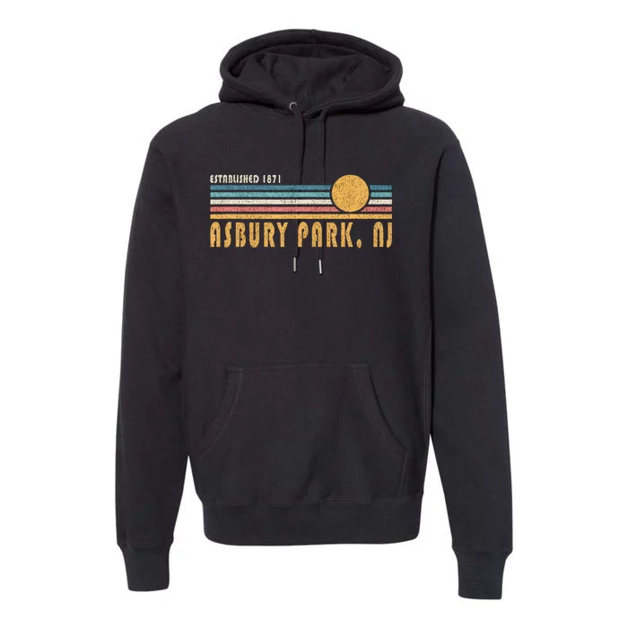 Asbury Park Nj Souvenir New Jersey Vacation Memorabilia Premium Hoodie