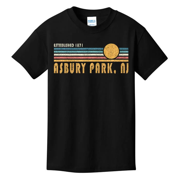 Asbury Park Nj Souvenir New Jersey Vacation Memorabilia Kids T-Shirt