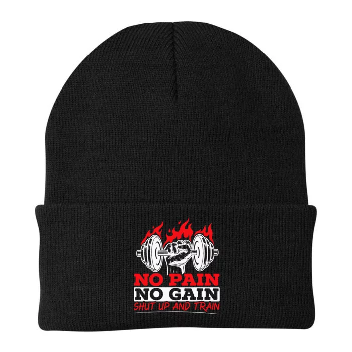 All Pain No Gains Gym Weightlifting Bodybuilding Fitness Knit Cap Winter Beanie