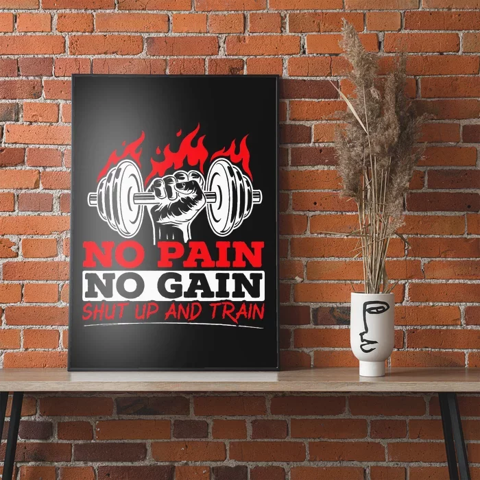 All Pain No Gains Gym Weightlifting Bodybuilding Fitness Poster