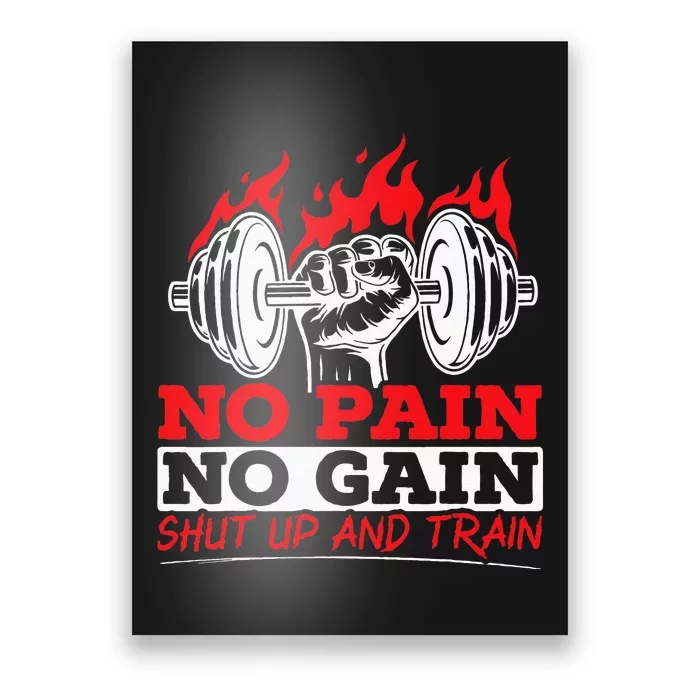 All Pain No Gains Gym Weightlifting Bodybuilding Fitness Poster