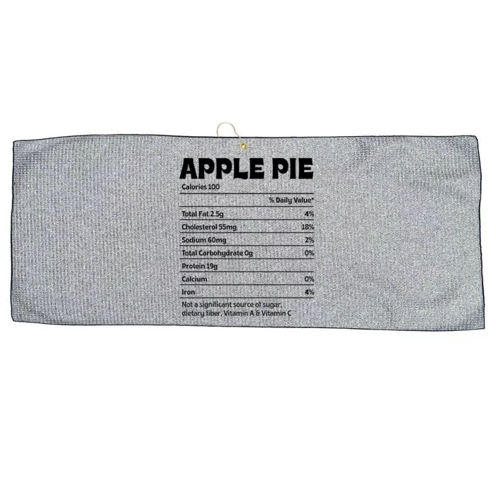 Apple Pie Nutrition Facts Funny Thanksgiving Humor Gift Large Microfiber Waffle Golf Towel