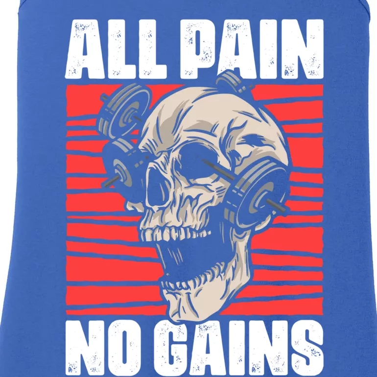 All Pain No Gains Fitness Gym Slogans For Bodybuilders Cute Gift Ladies Essential Tank