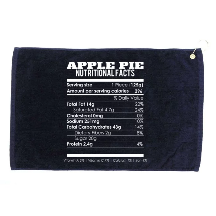 Apple Pie Nutritional Facts Funny Red Apple Day Gift Meaningful Gift Grommeted Golf Towel