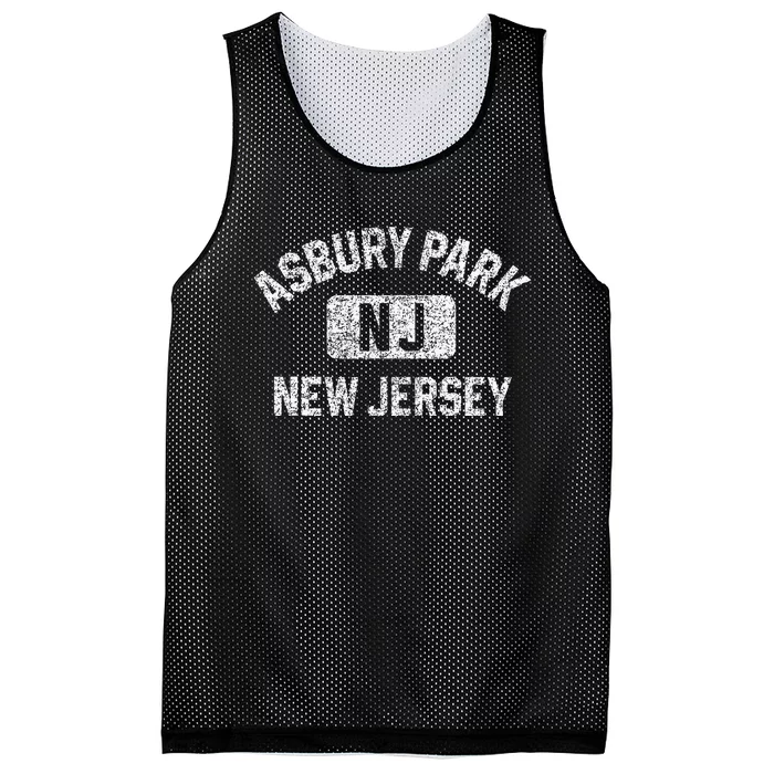 Asbury Park Nj New Jersey Gym Style Mesh Reversible Basketball Jersey Tank