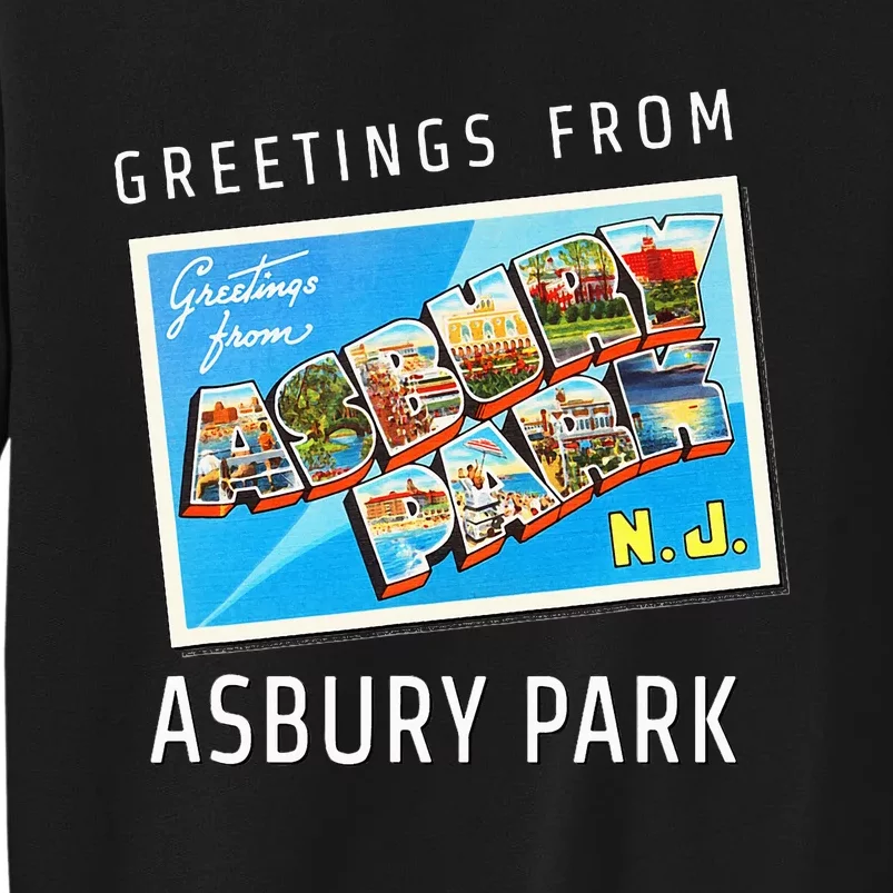 Asbury Park New Jersey Nj Travel Souvenir Gift Postcard Tall Sweatshirt