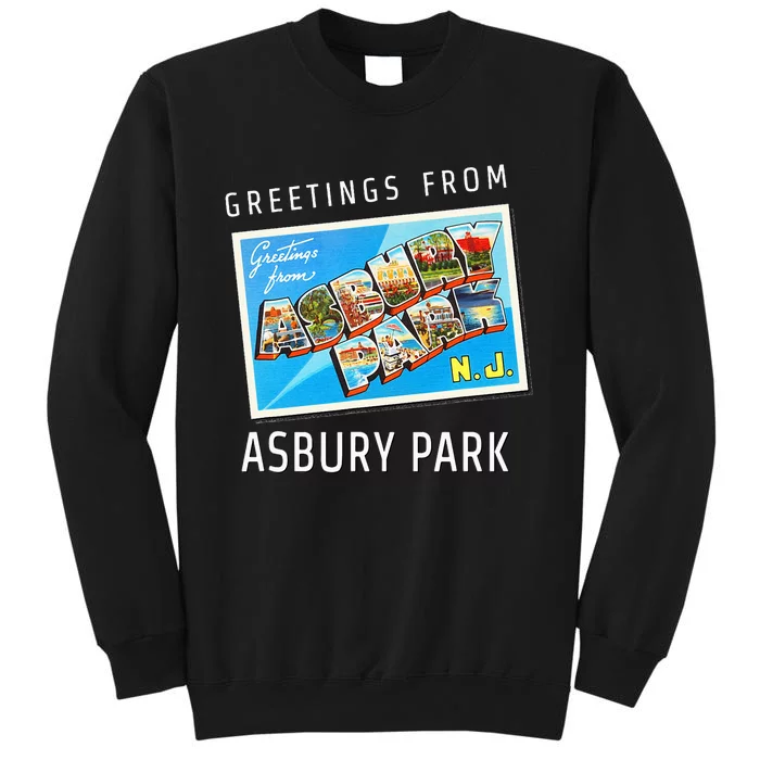 Asbury Park New Jersey Nj Travel Souvenir Gift Postcard Tall Sweatshirt