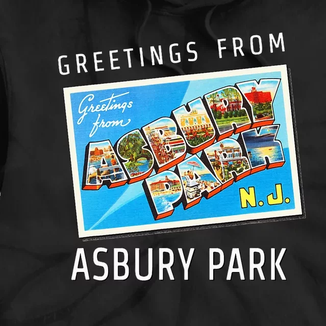 Asbury Park New Jersey Nj Travel Souvenir Gift Postcard Tie Dye Hoodie