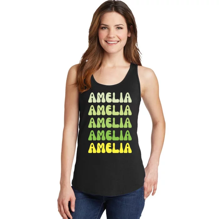 Amelia Personal Name Cute Gift Ladies Essential Tank