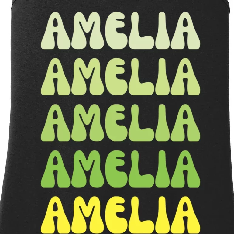 Amelia Personal Name Cute Gift Ladies Essential Tank