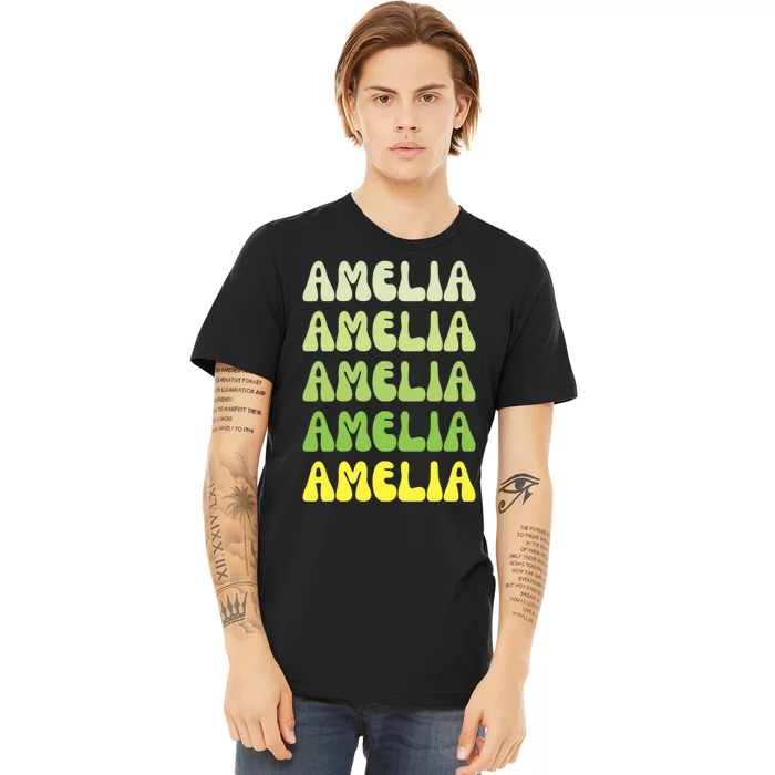 Amelia Personal Name Cute Gift Premium T-Shirt