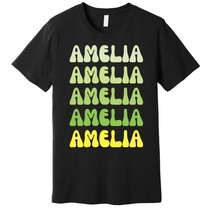 Amelia Personal Name Cute Gift Premium T-Shirt