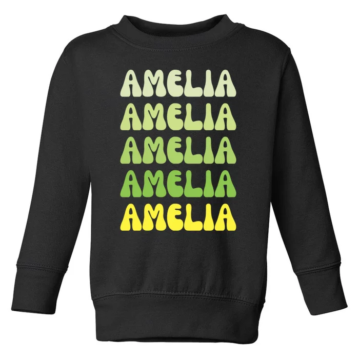 Amelia Personal Name Cute Gift Toddler Sweatshirt