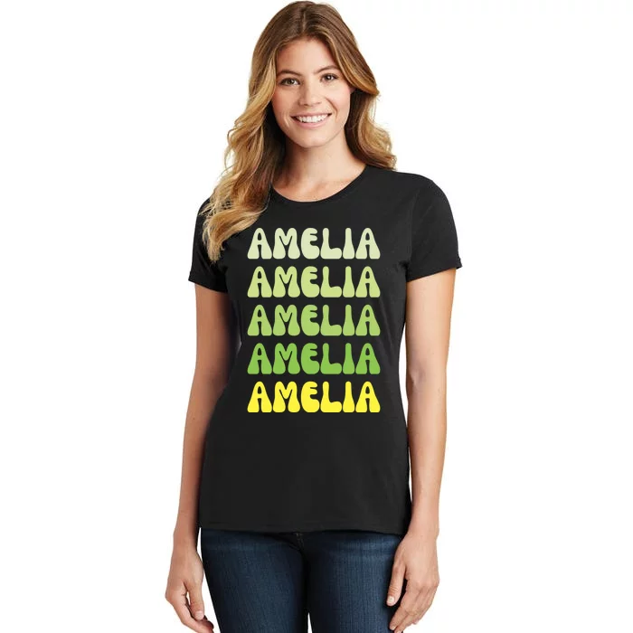 Amelia Personal Name Cute Gift Women's T-Shirt