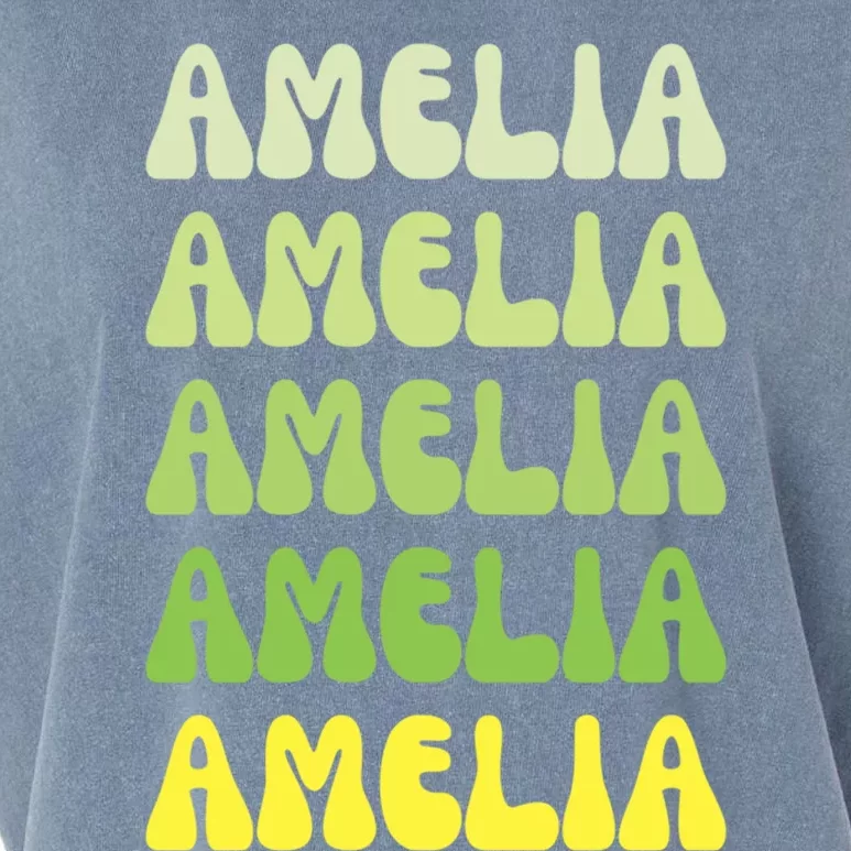 Amelia Personal Name Cute Gift Garment-Dyed Women's Muscle Tee