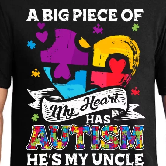 A Piece Of My Heart Has Autism My Uncle Gift Pajama Set