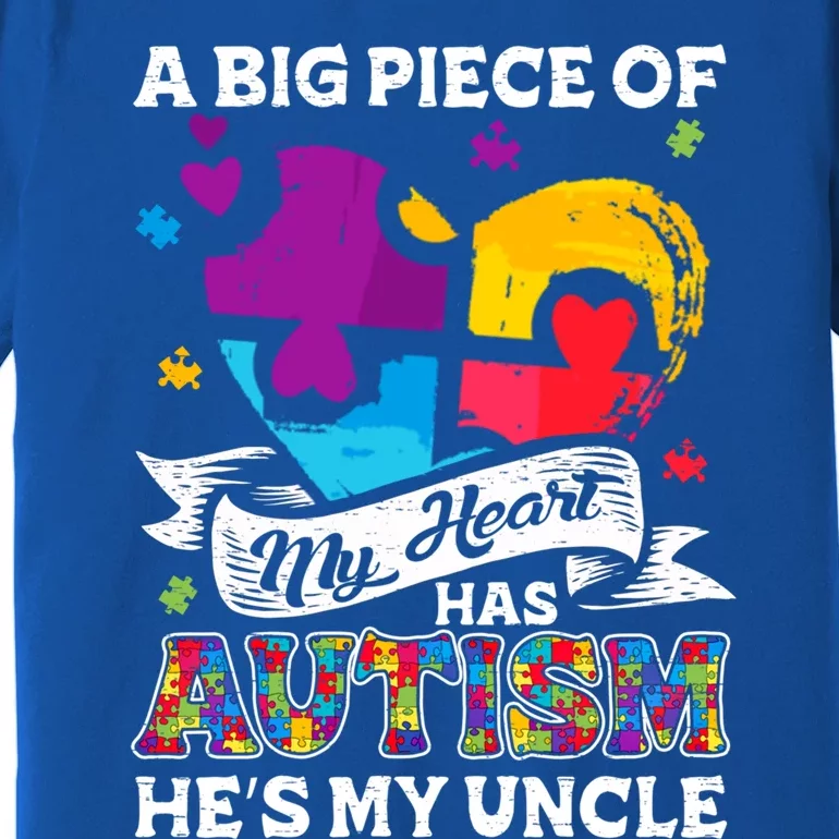 A Piece Of My Heart Has Autism My Uncle Gift Premium T-Shirt