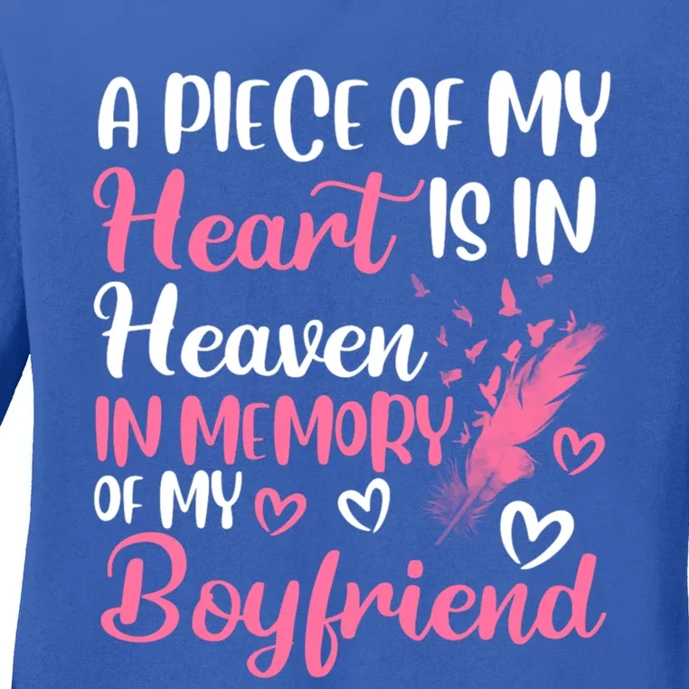 A Piece Of My Heart Is In Heaven In Memory Of Friend Cool Gift Ladies Long Sleeve Shirt