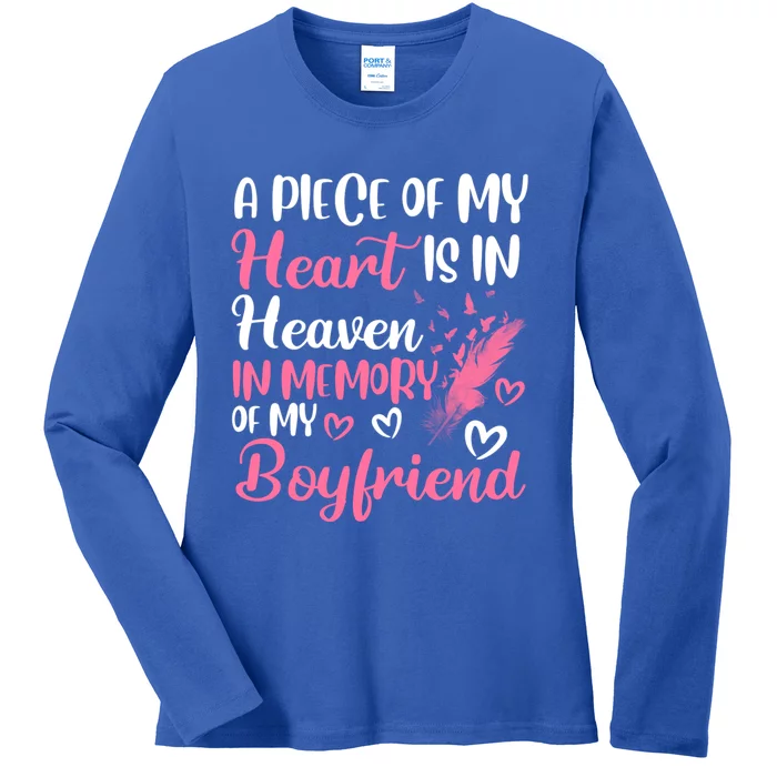 A Piece Of My Heart Is In Heaven In Memory Of Friend Cool Gift Ladies Long Sleeve Shirt